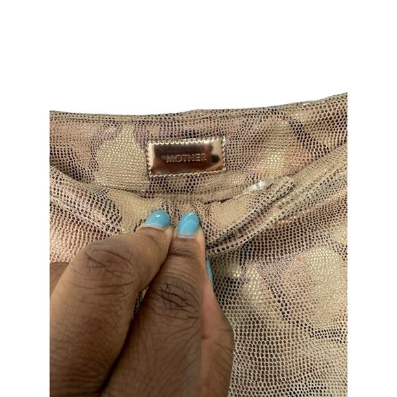 Mother Gold Slither The High Waisted Seamless Looker Ankle Pants Size 28 - Picture 9 of 15